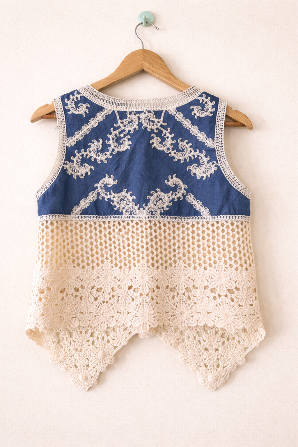 button down breech top Crochet Material